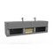 Castello Usa Nile 72" Wall Mounted  Gray Vanity With Gray Top And Brushed Nickel Handles CB-MC-72G-BN-2053-GR - alternate 7